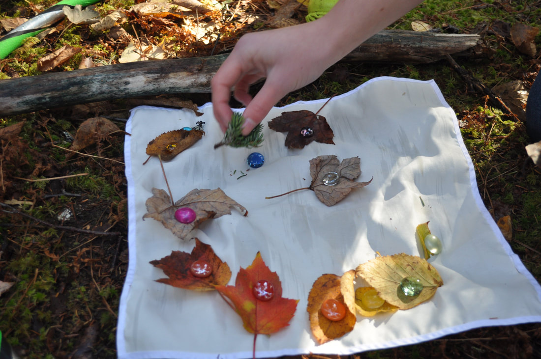 Making crafts with nature