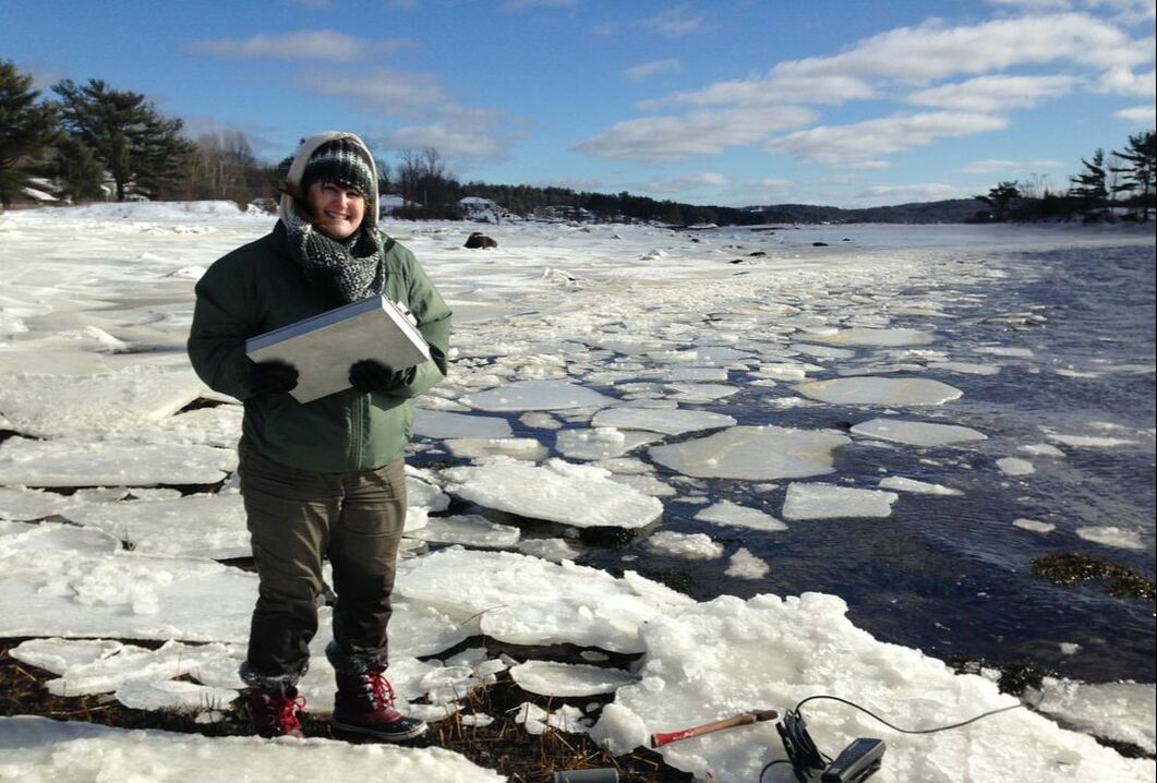 Water quality sampling in the winter
